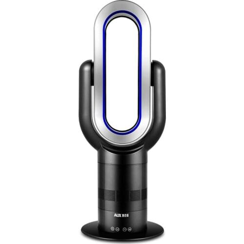 Electric Fan Bladeless Fan Desktop Blower Vertical Heater Blower Household Mute Cool and Warm Remote Control Timing 10 Speeds