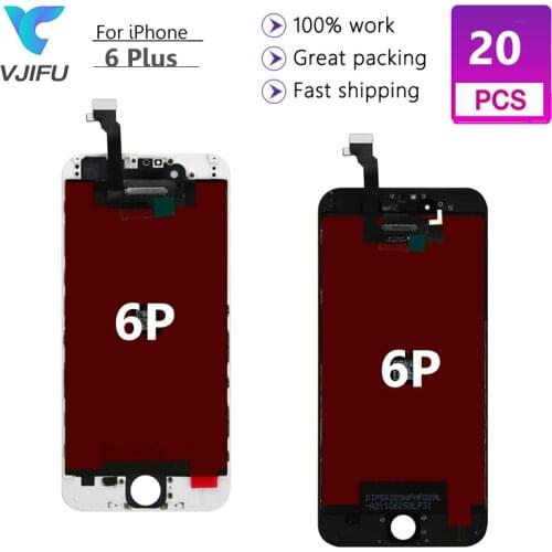 Factory Price 20PCS OEM Display For iPhone 6 Plus LCD Screen Replacement Part 3D Touch Digitizer Assembly 100% Test DHL Shipping