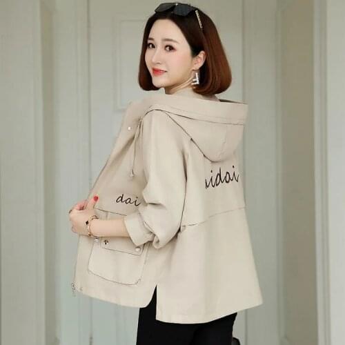 2021 Spring Causal Famale Jackets Long Coat Hooded Windbreaker Basic Coats Zipper Lightweight Outerwear Oversize Womens Jacket