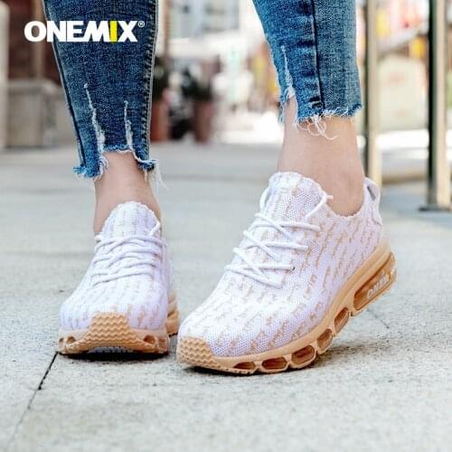 ONEMIX Women Trail Running Shoes Knit Air Cushion Athletic Sports Trainer Jogging Gym Sneaker Casual Fast Free Shipping