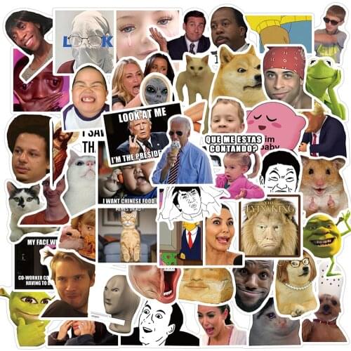 10/30/50PCS Funny Meme Graffiti Stickers DIY Bike Travel Luggage Guitar Laptop Car Skateboard Fridge Waterproof Kid Sticker Toy