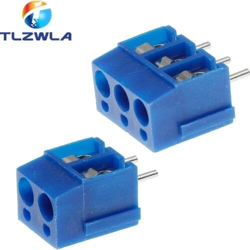 100Pcs/Lot KF300 2Pin 3pin 5mm pitch PCB Screw Terminal Block Connectors 250V 16A 14-22AWG