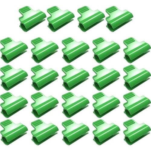 24Pcs Greenhouse Clamps Film Row Net Rod Clip Greenhouse Film Clamps for Season Plant Extension Support 16mm