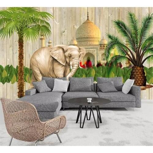 Custom 3d Wallpaper for wall wallpapers Indian style Southeast Asia Home Improvement 3d Wall papers for walls living room