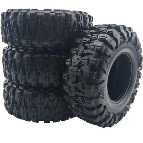 4pcs/set Black Rubber 2.2" RC Car Beadlock Tire For Axial SCX10 II 90046 1/10 RC Crawler Car DIY Accessories Parts