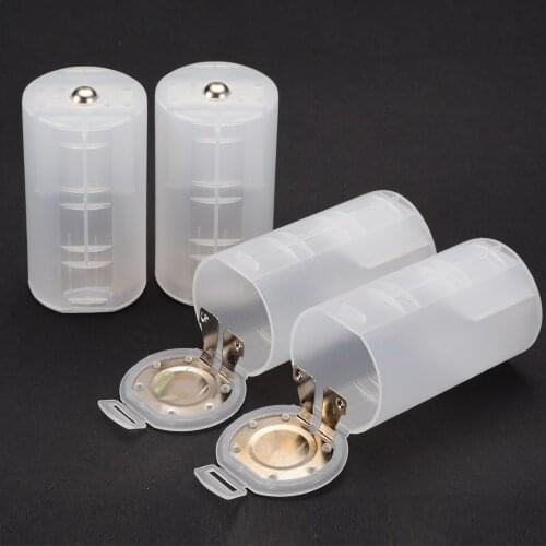 4pcs/pack 2 AA To D Size Battery Holder Conversion Adapter Switcher Converter Case Box Hight Quality Batteries Converter