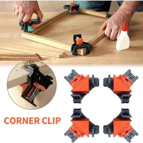 4 PCS Right Angle Clamp Fixing Clips 90 Degree Multifunction Picture Frame Corner Clamp Carpentry Corner Fixing Clip Hand Tool