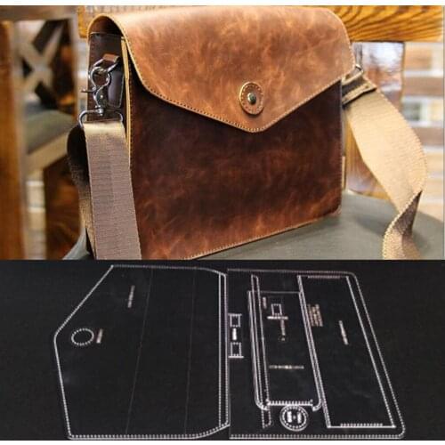 6Pcs/set Leather Acrylic Crossbody Shoulder Bag handbag Pattern Stencil Template Tool set
