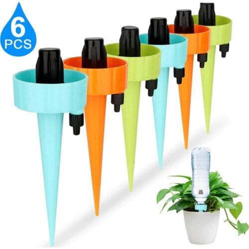 6Pcs Automatic Watering Device With Switch Control Valve Adjustable Water Flow Dropper Equipment Garden Supplies Irrigation Tool