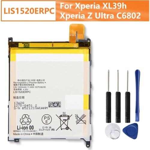Yelping LIS1520ERPC Sony Phone Battery For SONY XL39h Xperia Z Ultra C6802 Togari L4 ZU C6833 Phone Battery 3580mAh