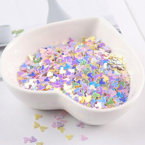 10g/Pack 1200Pcs Size 5mm Monkey Head Sequins Mix Macaroon Glitter Sequins Slime DIY Nail Craft Wedding Decor scraps of paper