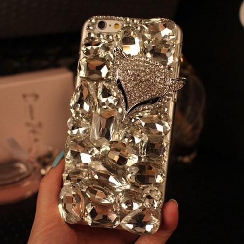 Glitter Diamond Case for Huawei Mate 20 10 Pro P Smart P40 P30 P20 Lite Pro Y6 Y7 2019 Bling Rhinestone Fox Cover