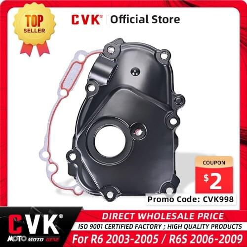 CVK Engine Cover Motor Stator Cover CrankCase Side Cover Shell For YAMAHA YZF-R6 YZF R6 2003 2004 2005 R6S 2006 2007 2008 2009