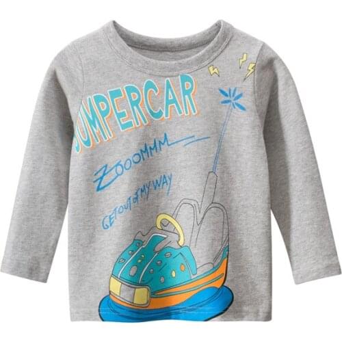 Autumn Spring Baby Clothes Children Boys Girls Cotton Long Sleeve T-shirt boy girl Tops Kids grayTee For 2-9Years