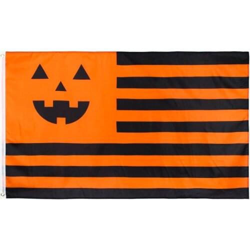 Halloween Flag direct factory Hanging 90*150cm 3x5 ft Wholesale Trick or treat Pumpkin Ghost Flag banner flag