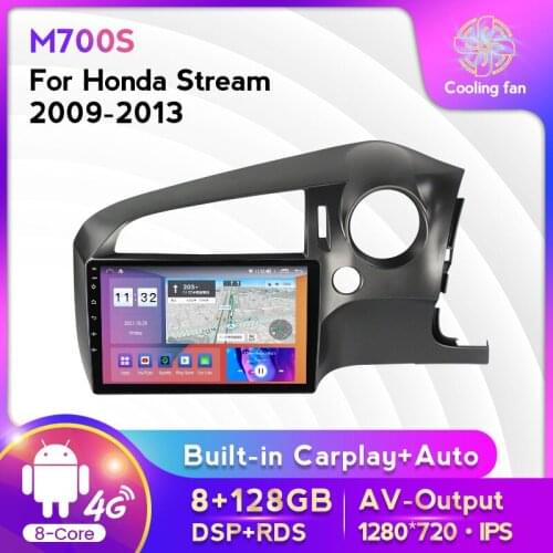 HD 1280X720 Car Multimedia Radio Player DSP RDS IPS For Honda Stream 2009-2013 Android Auto Carplay 4G LTE WIFI BT SWC DVR OBD