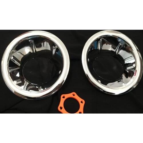 Chrome accessories for nissan navara brute chrome fog light cover for nissan frontier navara d40 2006-2013 car styling part