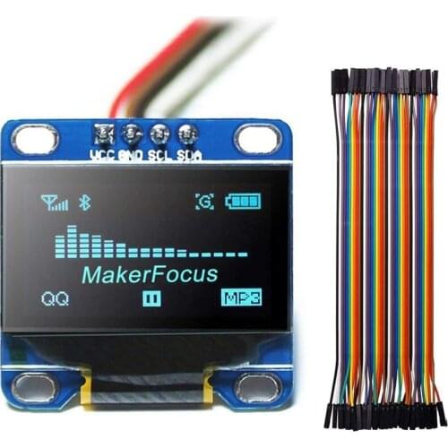 I2C OLED Display 0.96 Inch IIC Serial LCD LED Module SSD1306 128 64 for Arduino with 40 Pcs Dupont Wire
