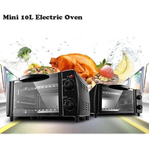 DMWD 10L Mini Electric Oven Multifunctional Baking Oven Pizza Cake Roast Steak Chicken Cake Bread Tart Maker For Household 220V
