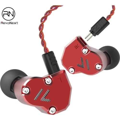RevoNext QT2S In Ear Monitor Earbuds Triple Driver In Ear Headphone Wired Earbuds Noise Isolating Quality Earphone HIFI 2DD+1BA