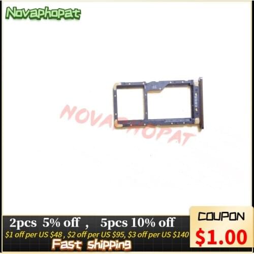 Novaphopat 20Pcs/Lot For Xiaomi 8 Lite SIM Card Tray Holder Micro Mi8Lite SD Slot Socket Adapter + Tracking
