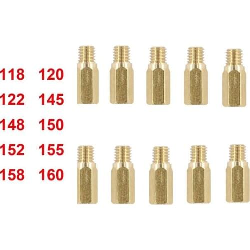 10pcs Main Jet For Keihin OKO KOSO PE PWK Carburetor Available Size 118-160 Fuel Supply Air Intake Fuel Delivery Parts