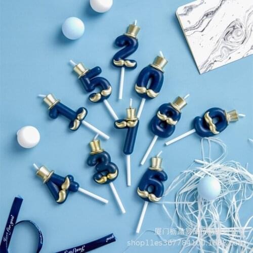 Father Boy Men Birthday Candles 1 2 3 4 5 6 7 8 9 0 Kids Birthday Candles for Cake Party Supplies Decoration Cake Candles