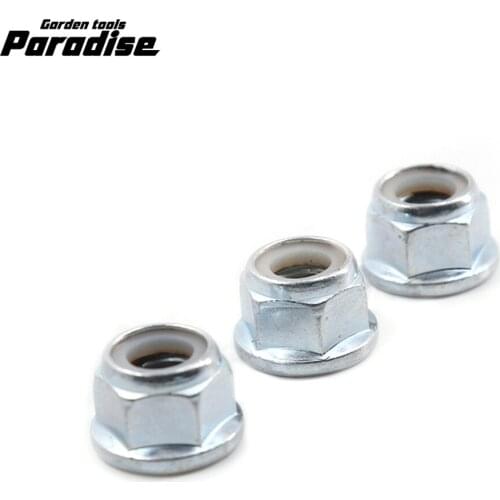 PARADISE 3PCS Brush Cutter Gear Head Blade Nut M12x1.5 Left Thread