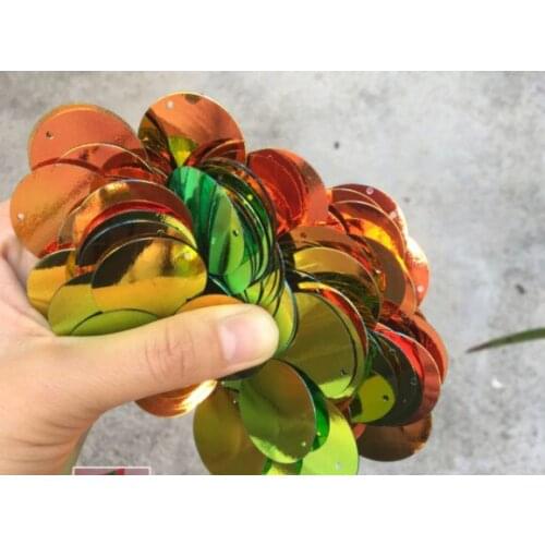 Sewing supplies 30 mm round edge hole golden shiny black sequins multicoloured beads high-grade garment accessories