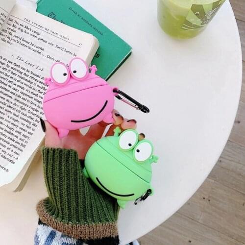 Cute bag frog Case For AirPods pro 3 Charge Box Soft Silicone Wireless Bluetooth Earphone protective Cover For Air pods Pro 3