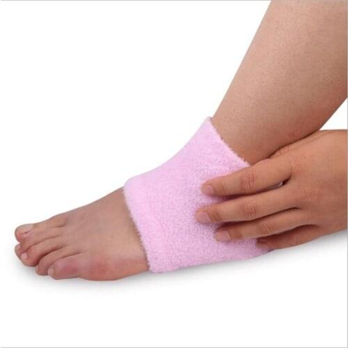 1 Pair High Quality Bamboo Fiber Foot Care Tool Breathable Heel Socks Cracked Skin Care Protector Massager Foot Care Protect