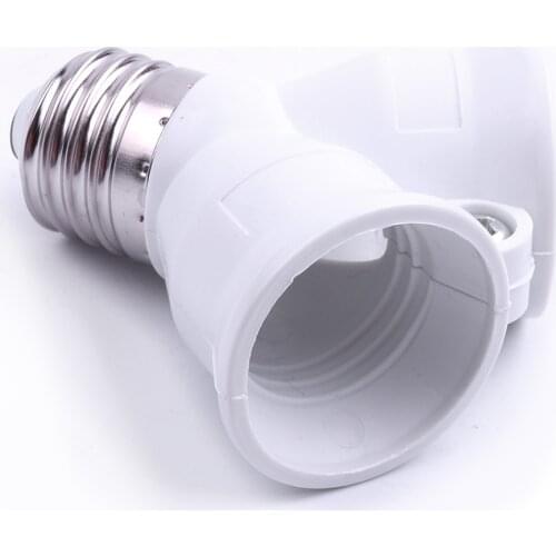1pcs E27 to E27 Light Lamp Bulb Socket Y Shape 2 Splitter Convertor Lamp Bulb Adapter Suit for All Voltage