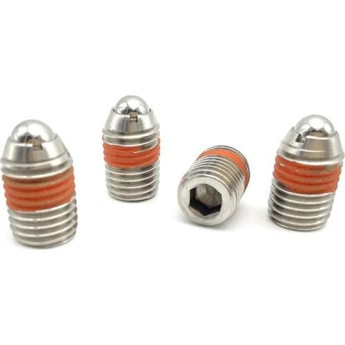 2pcs M3-M16 stainless steel Allen bead positioning screw hex socket ball head spring plunger bolts wave beads bolt 7mm-25mm long