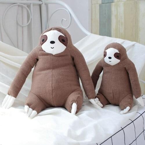 26/35CM Silly sloth toy doll ramie fabric sloth toy pillow cute sloth Plush Stuffed Toy Baby comfort toy boy and girl gift