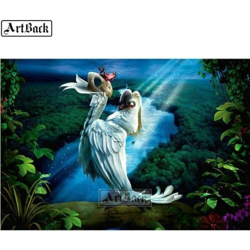 5d diy diamond painting bird landscape full square 3d diamond mosaic cross stitch diamond embroidery sticker