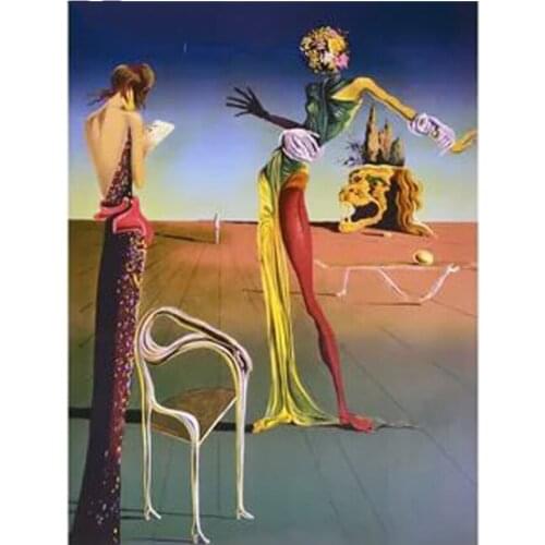 African Motifs Diy Diamond Painting Abstract Couple Full Square Round 5D Diy Diamond Embroidery Rhinestones MosaicZP-4908