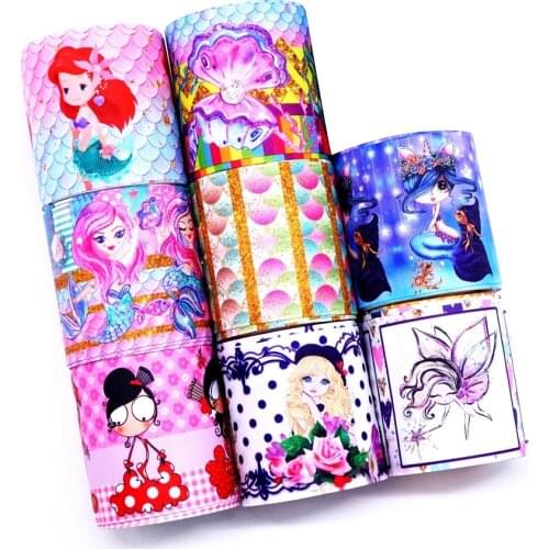 Free shipping 50 yard cartoon printed grosgrain ribbon 33149