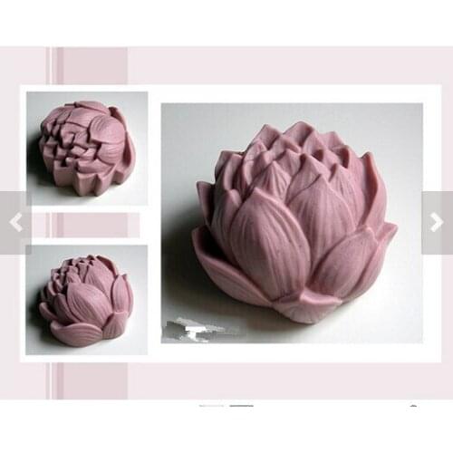 Soap Mold Flower Silicone Soap Mold Plant Molds Soap Molds Moulds Silica Gel Rubber PRZY Graceful Lotus Silicone Eco-friendly