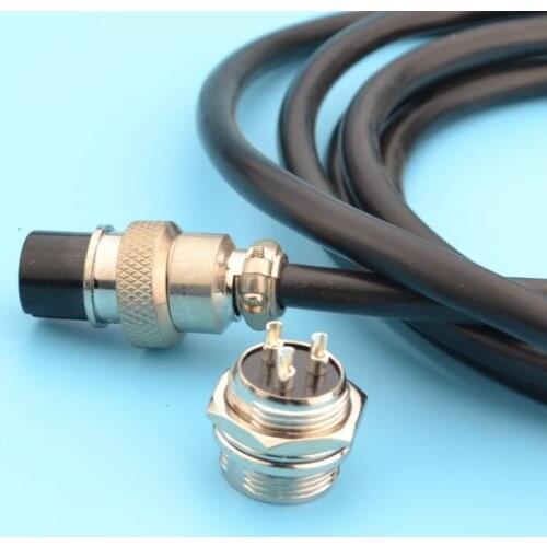 GX16 3 pins 16mm aviation connector with 1.5m cable