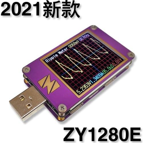 ZY1280 ScopeMeter USB Voltage Current Capacity Tester Ripple Fast Charge Protocol PD3 QC4 SC PPS VOOC