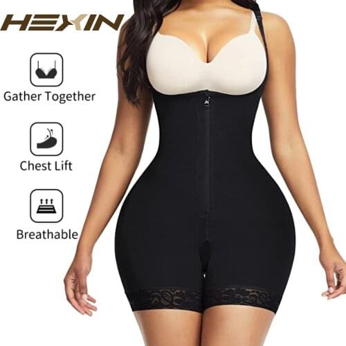 HEXIN Fajas Colombianas Reductora Bodyshaper Butt Lifter Shapewear Tummy Control Waist Trainer Bodysuit Adjustable Straps