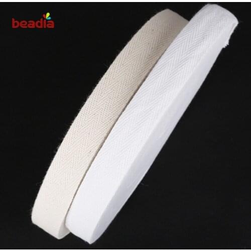High Quality 100% Cotton Solid Color Ribbon Webbing Herringbone Binding Tape Lace Trimming For Packing Accessories DIY