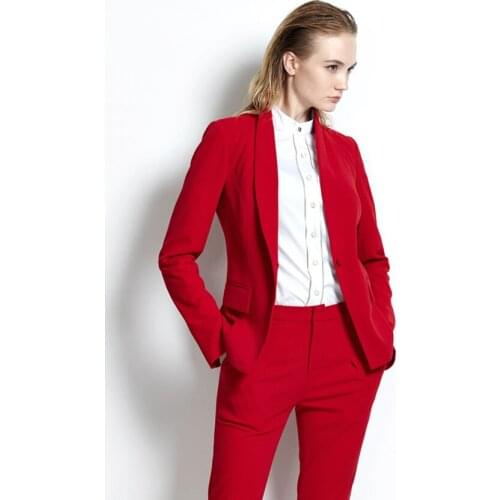 2015 Hot Sale Womens Fashion Suit for OL Bussiness lady Custom made Red office suits