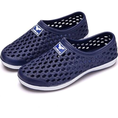 A09Mans Shoes Slip-On Breathable Casual Shoes Adult Hot Style Sandal BunToe Shoe HoleCasual and Comfortable joker Mens Shoes