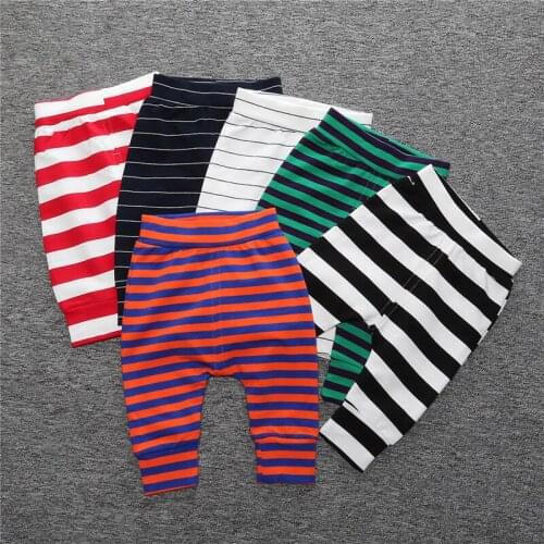 2020 new Collection Spring Hot sale stripe colorful cotton baby pants 0-24 months baby boy pants children girls bloomers PK-041