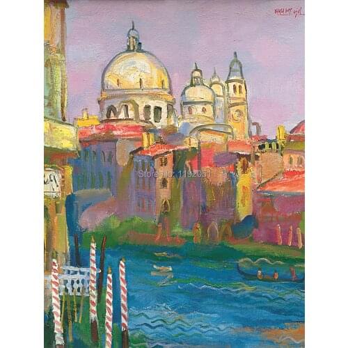 Landscape canvas painting modern Chinese art posters impressionism style impression of Venice by contemporary Chinese artists
