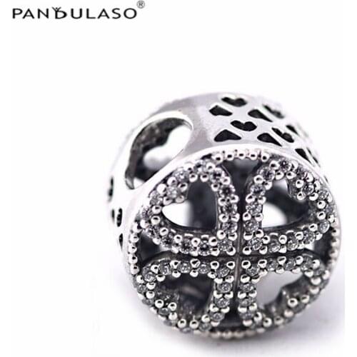 Hollow Clover Beads For Jewelry Making Woman DIY Charms Fits Original Bracelets 925 Sterling Silver Jewelry Bead