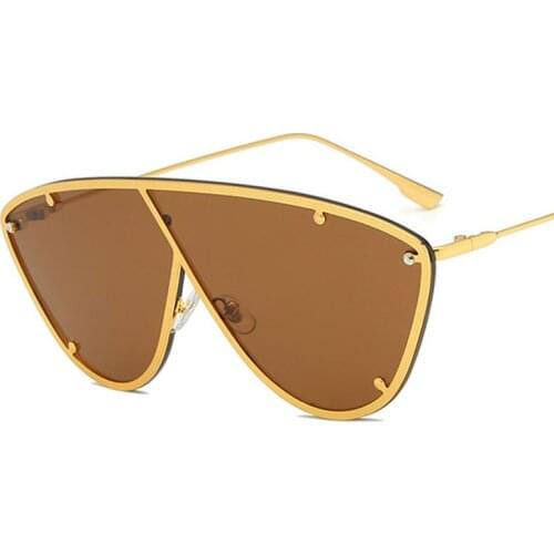Veshion Irregular Personality Big Frame Sunglasses Men Women Fashion Shades UV400 Vintage Glasses