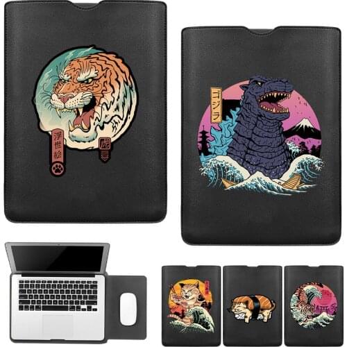 Laptop Bag 11 12 13 14 15 Inch PU Leather Notebook Bag for Apple/Huawei/Microsoft Computer Fabric Sleeve Cover Accessories