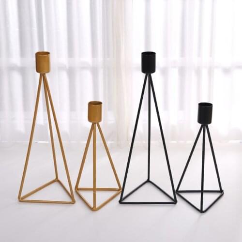Triangle Geometric Candlestick Tealight Candle Holder Stand Wedding Party Home Table Decor Gifts